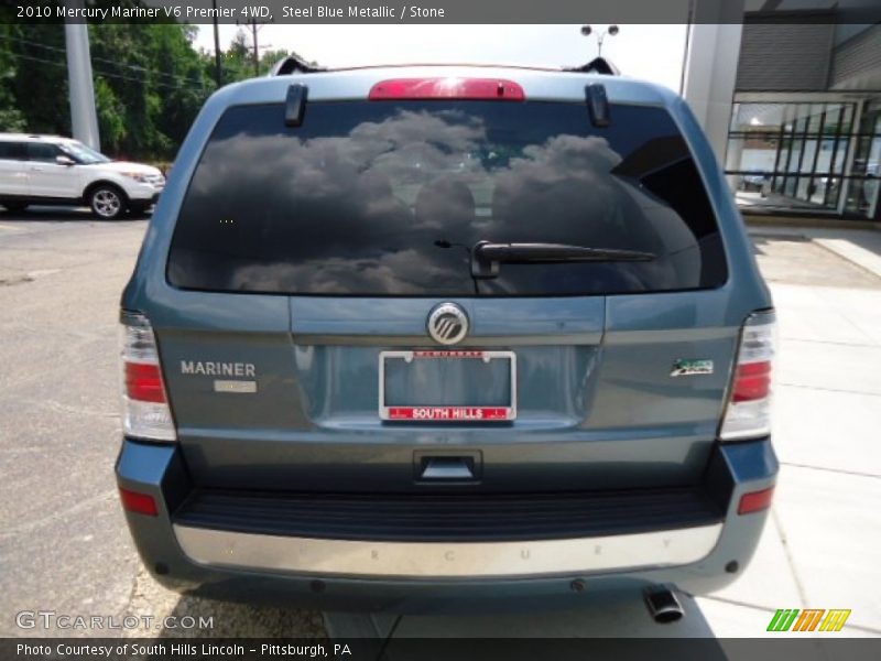 Steel Blue Metallic / Stone 2010 Mercury Mariner V6 Premier 4WD