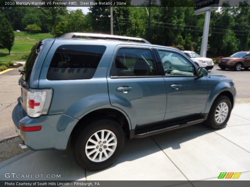 Steel Blue Metallic / Stone 2010 Mercury Mariner V6 Premier 4WD