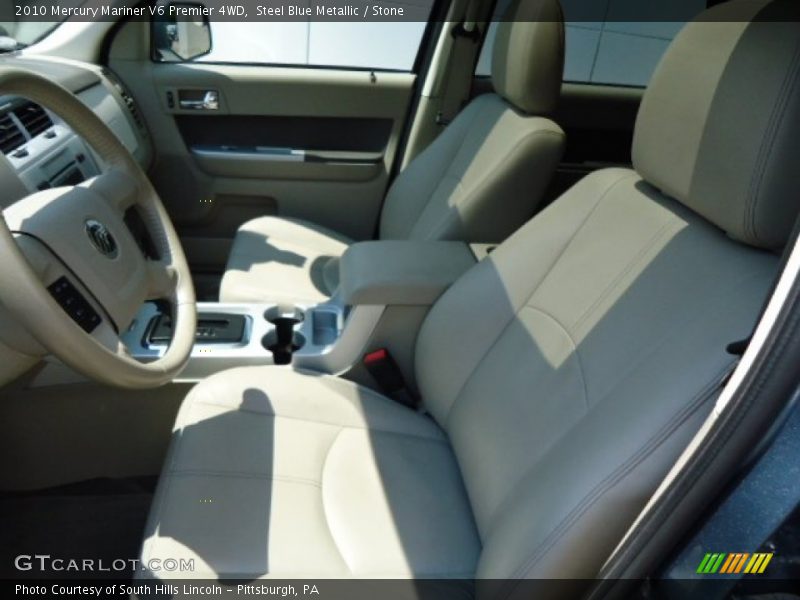 Steel Blue Metallic / Stone 2010 Mercury Mariner V6 Premier 4WD