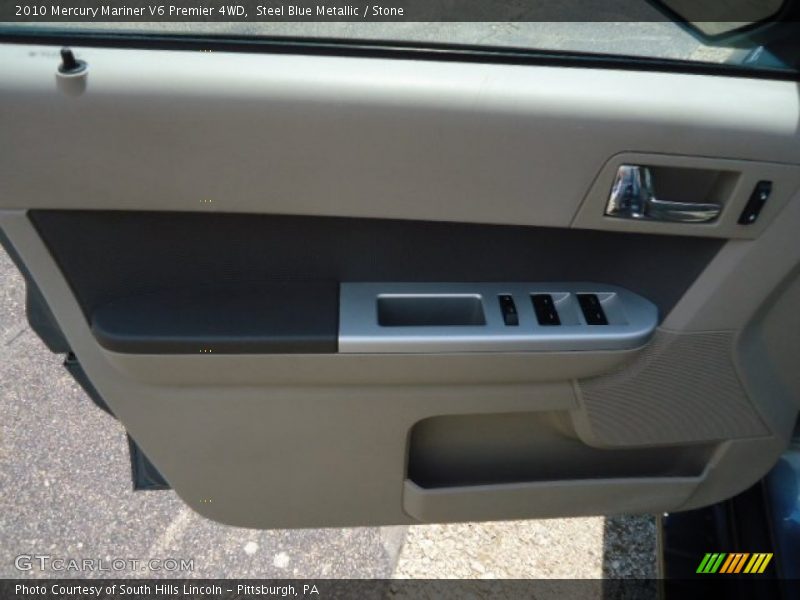 Steel Blue Metallic / Stone 2010 Mercury Mariner V6 Premier 4WD
