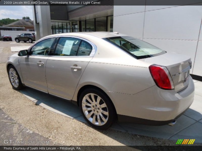 Smokestone Metallic / Light Camel 2009 Lincoln MKS AWD Sedan