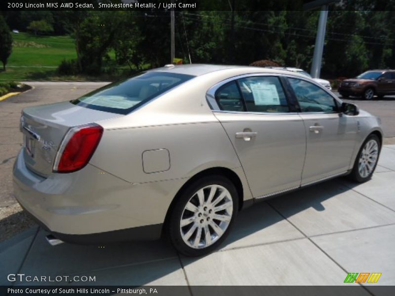 Smokestone Metallic / Light Camel 2009 Lincoln MKS AWD Sedan