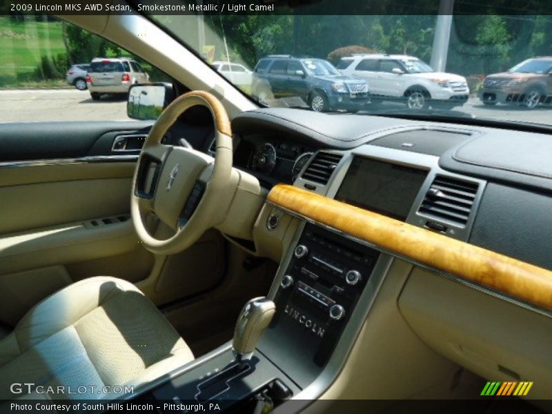 Smokestone Metallic / Light Camel 2009 Lincoln MKS AWD Sedan