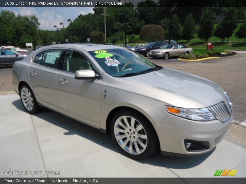 Smokestone Metallic / Light Camel 2009 Lincoln MKS AWD Sedan
