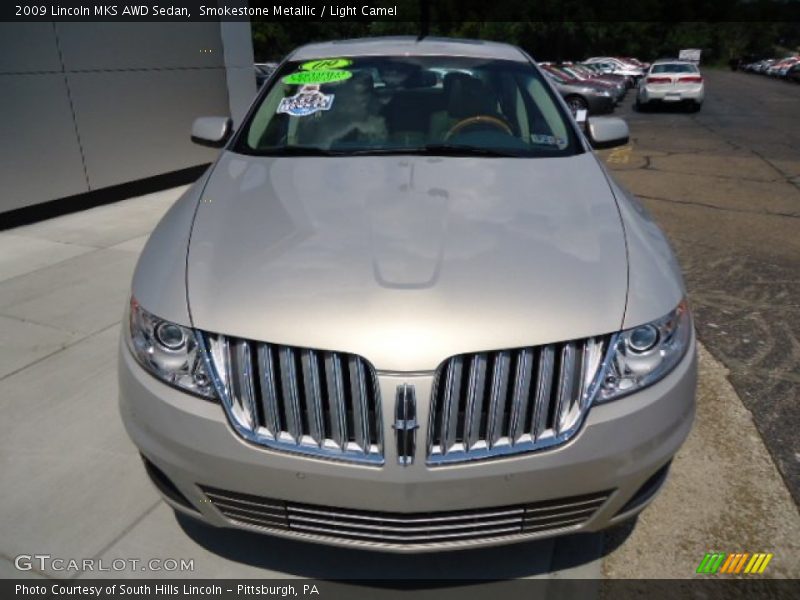 Smokestone Metallic / Light Camel 2009 Lincoln MKS AWD Sedan