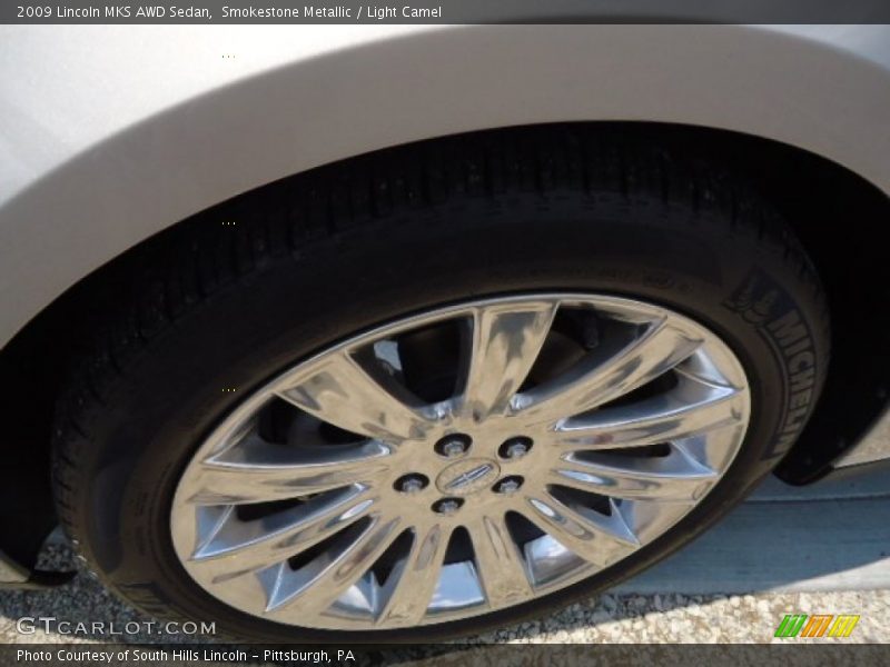 Smokestone Metallic / Light Camel 2009 Lincoln MKS AWD Sedan
