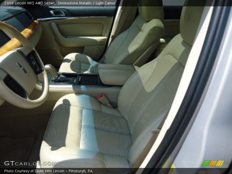 Smokestone Metallic / Light Camel 2009 Lincoln MKS AWD Sedan