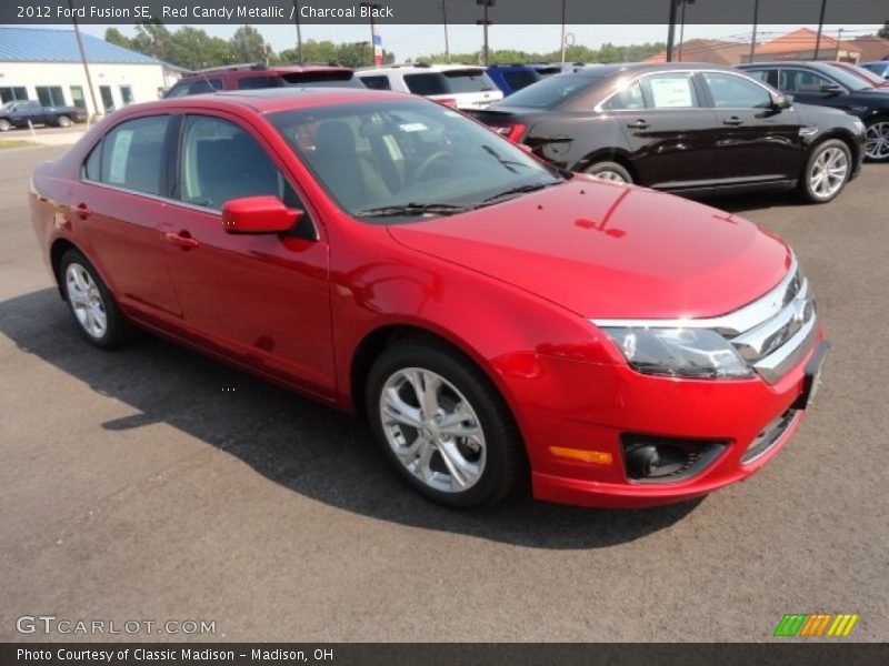 Red Candy Metallic / Charcoal Black 2012 Ford Fusion SE