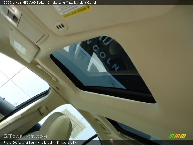 Smokestone Metallic / Light Camel 2009 Lincoln MKS AWD Sedan