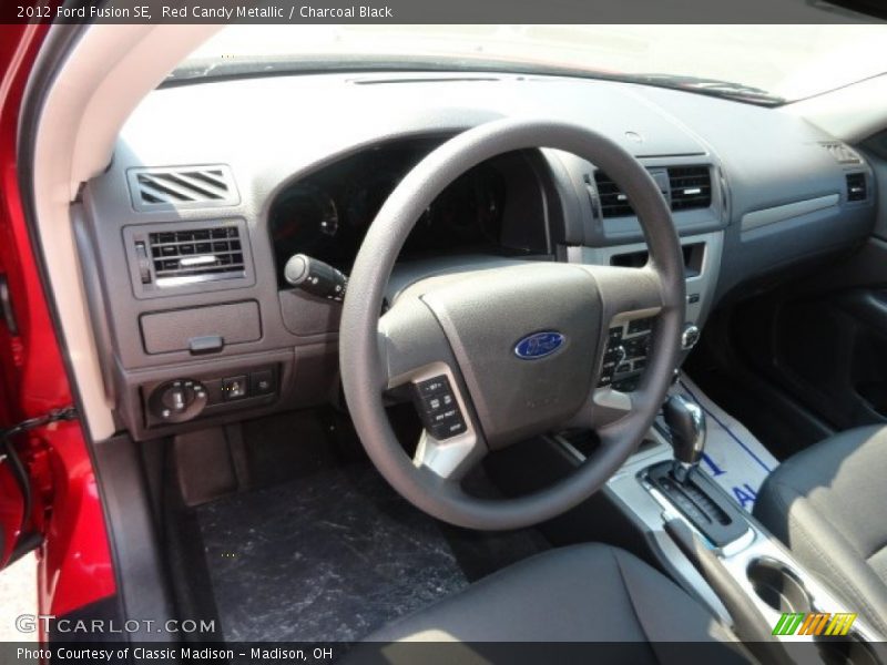 Red Candy Metallic / Charcoal Black 2012 Ford Fusion SE