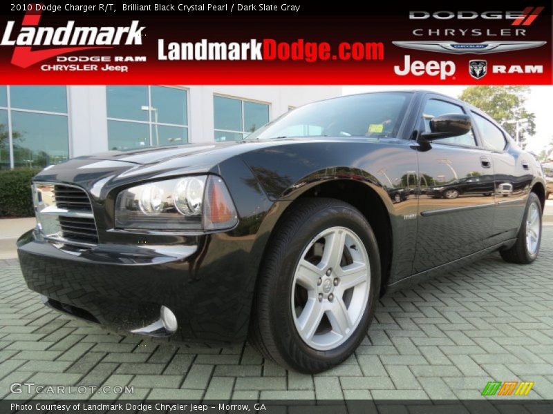 Brilliant Black Crystal Pearl / Dark Slate Gray 2010 Dodge Charger R/T