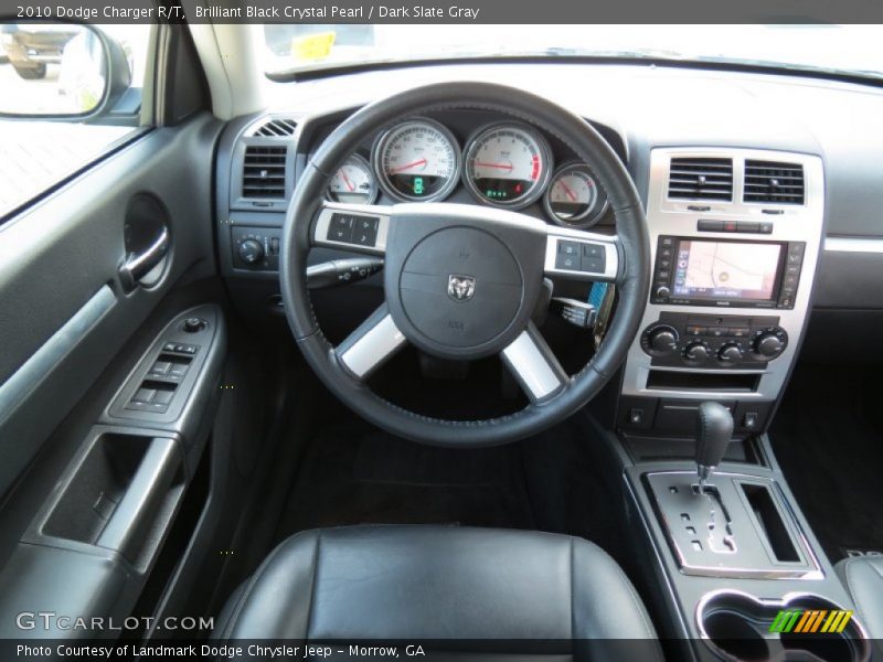 Brilliant Black Crystal Pearl / Dark Slate Gray 2010 Dodge Charger R/T