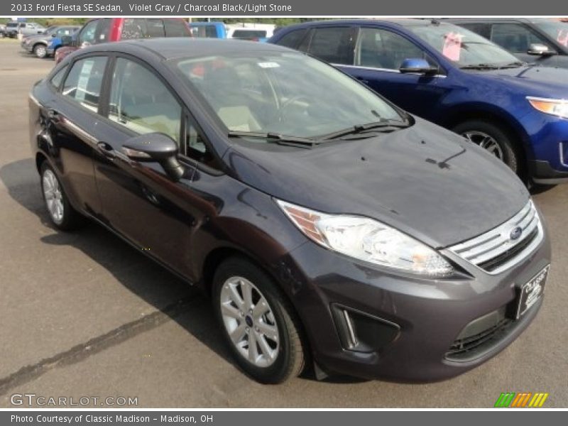 Violet Gray / Charcoal Black/Light Stone 2013 Ford Fiesta SE Sedan