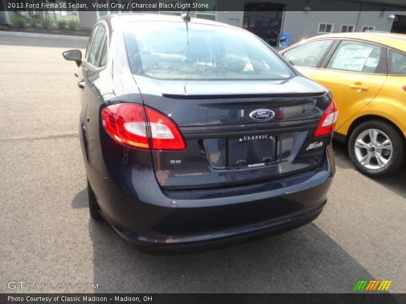 Violet Gray / Charcoal Black/Light Stone 2013 Ford Fiesta SE Sedan