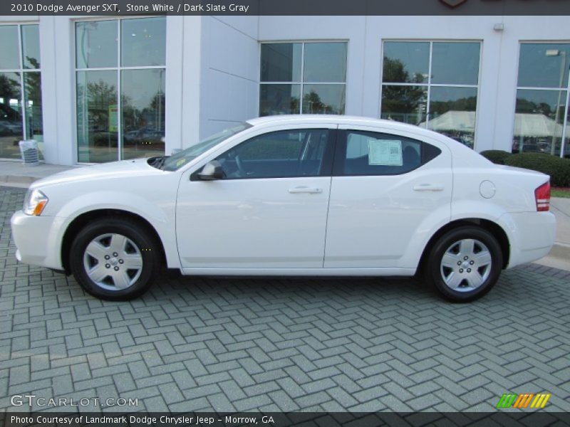 Stone White / Dark Slate Gray 2010 Dodge Avenger SXT