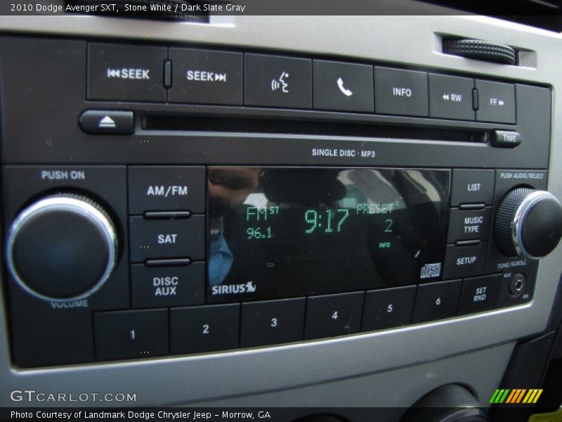Stone White / Dark Slate Gray 2010 Dodge Avenger SXT