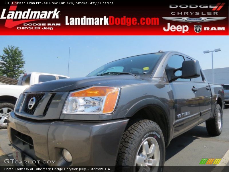 Smoke Gray / Charcoal 2011 Nissan Titan Pro-4X Crew Cab 4x4