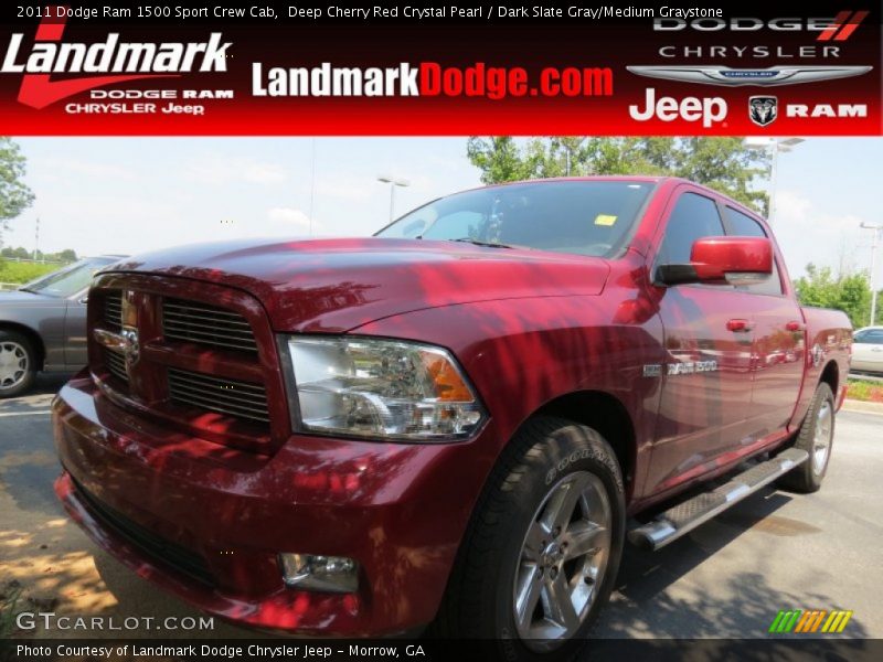 Deep Cherry Red Crystal Pearl / Dark Slate Gray/Medium Graystone 2011 Dodge Ram 1500 Sport Crew Cab