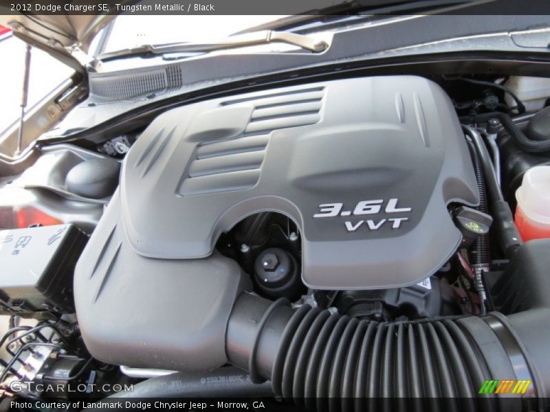 Tungsten Metallic / Black 2012 Dodge Charger SE