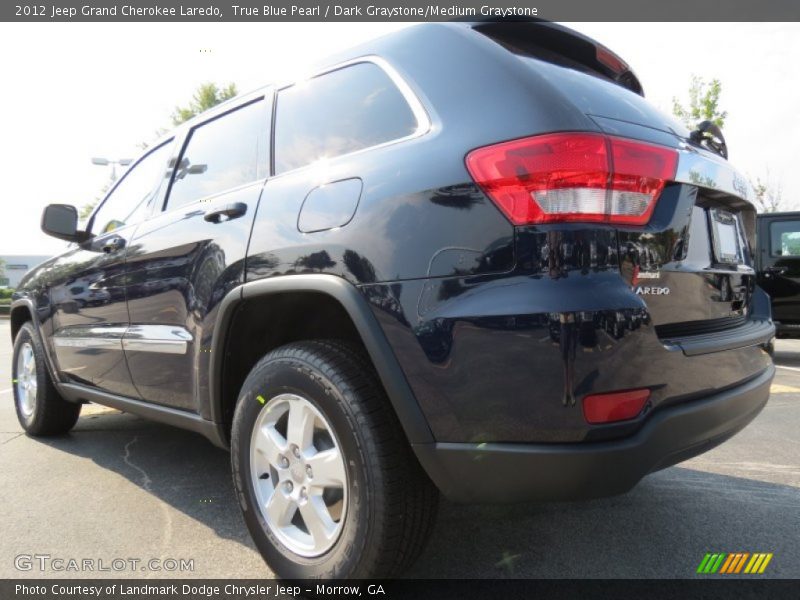 True Blue Pearl / Dark Graystone/Medium Graystone 2012 Jeep Grand Cherokee Laredo