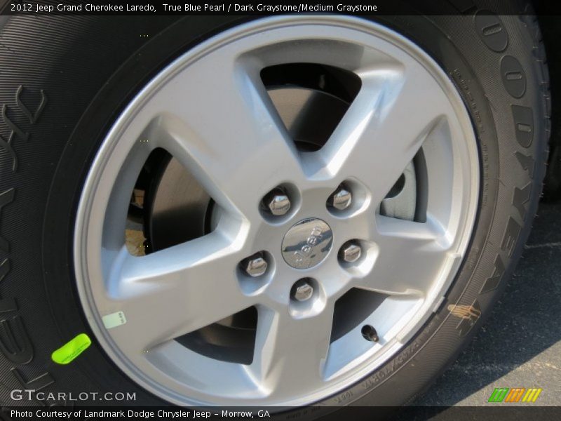 True Blue Pearl / Dark Graystone/Medium Graystone 2012 Jeep Grand Cherokee Laredo