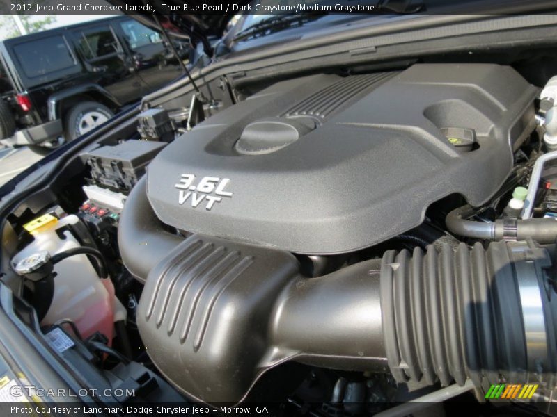 True Blue Pearl / Dark Graystone/Medium Graystone 2012 Jeep Grand Cherokee Laredo