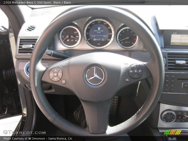 Black / Black 2009 Mercedes-Benz C 300 Sport