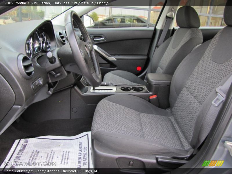 Dark Steel Gray Metallic / Ebony 2009 Pontiac G6 V6 Sedan