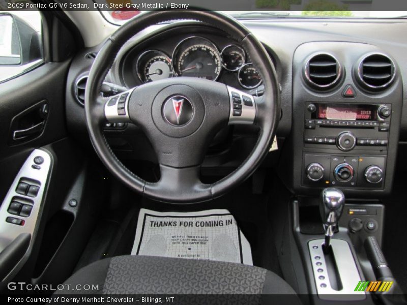 Dark Steel Gray Metallic / Ebony 2009 Pontiac G6 V6 Sedan