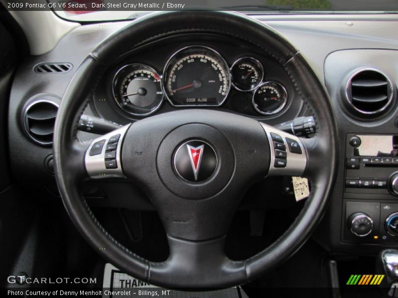 Dark Steel Gray Metallic / Ebony 2009 Pontiac G6 V6 Sedan