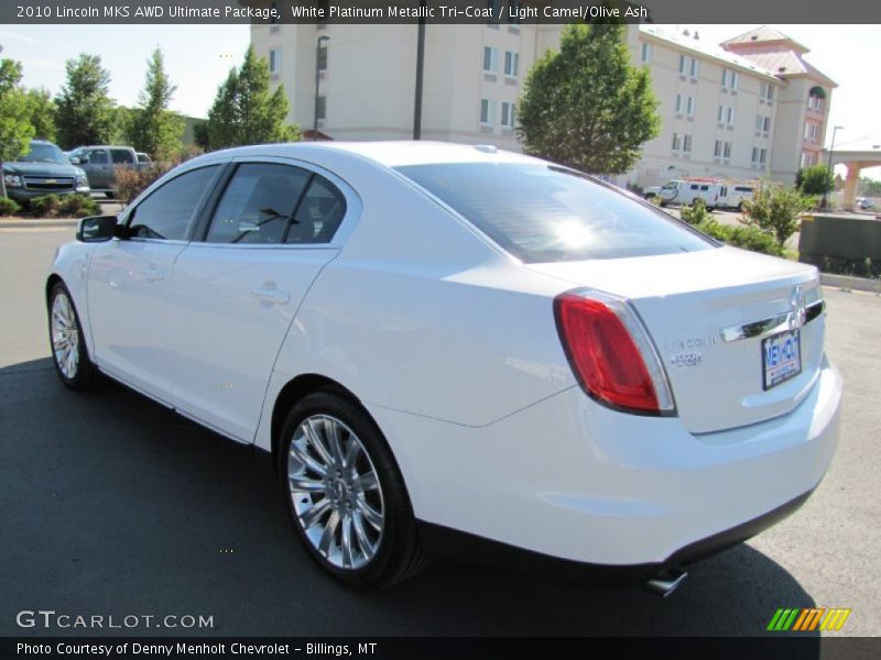 White Platinum Metallic Tri-Coat / Light Camel/Olive Ash 2010 Lincoln MKS AWD Ultimate Package