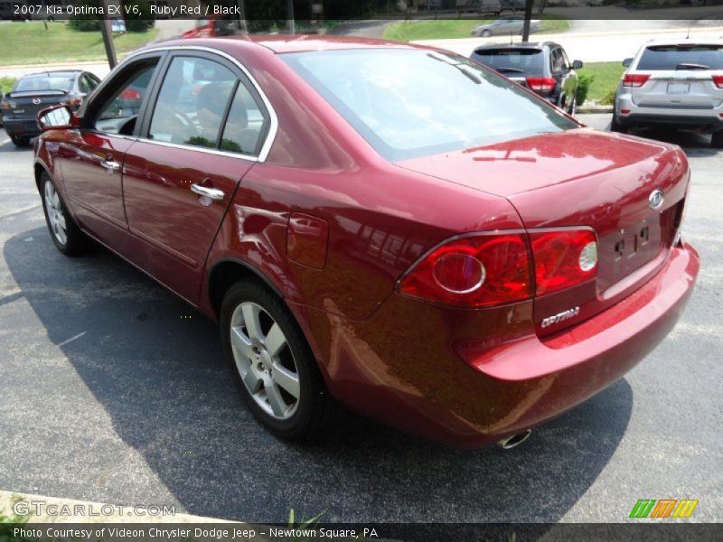 Ruby Red / Black 2007 Kia Optima EX V6