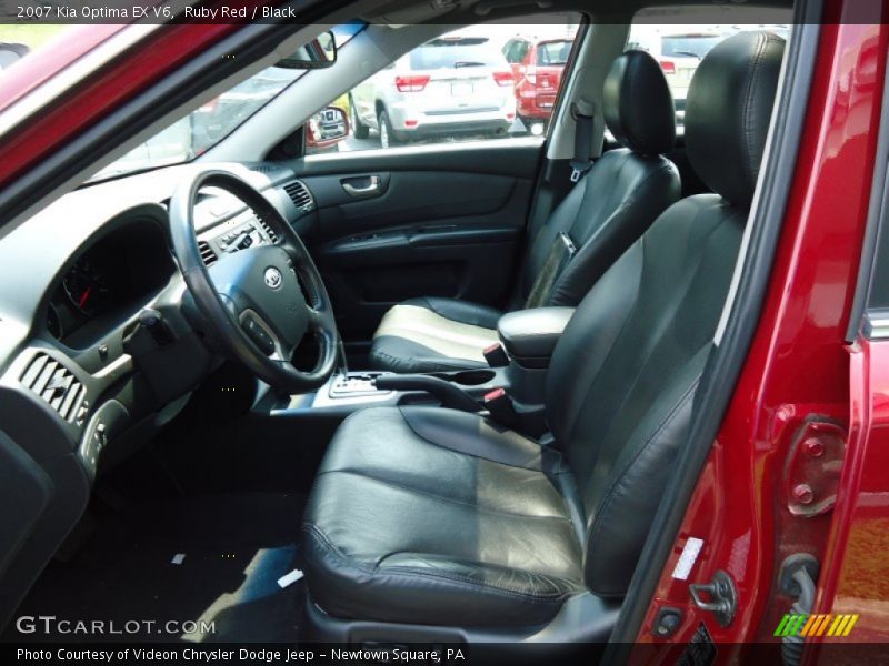 Ruby Red / Black 2007 Kia Optima EX V6