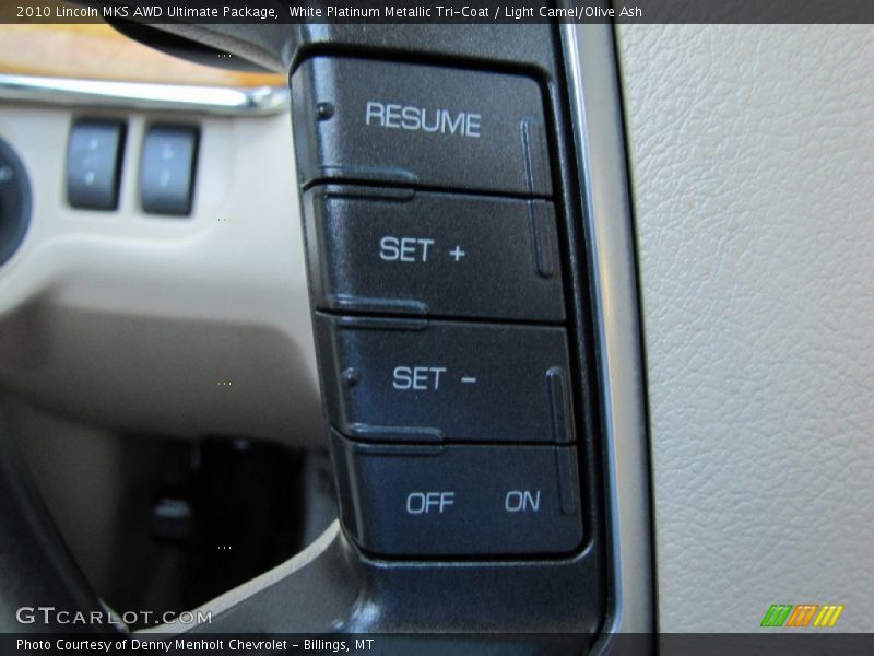 White Platinum Metallic Tri-Coat / Light Camel/Olive Ash 2010 Lincoln MKS AWD Ultimate Package