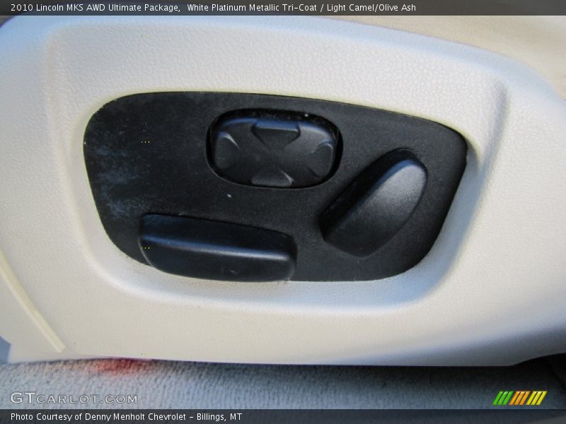 White Platinum Metallic Tri-Coat / Light Camel/Olive Ash 2010 Lincoln MKS AWD Ultimate Package