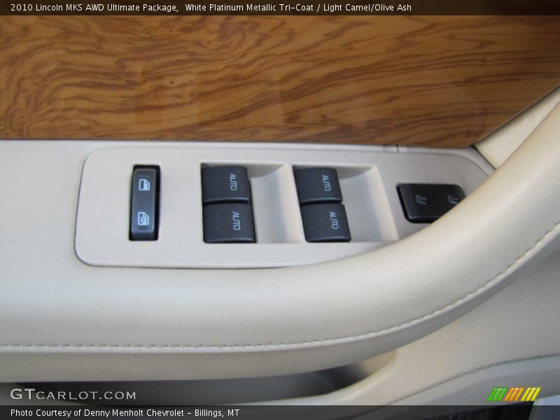 White Platinum Metallic Tri-Coat / Light Camel/Olive Ash 2010 Lincoln MKS AWD Ultimate Package