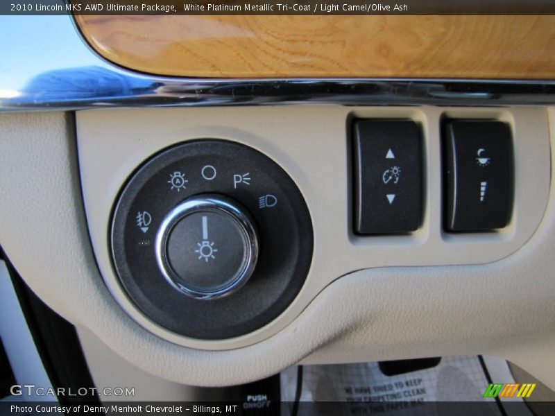 White Platinum Metallic Tri-Coat / Light Camel/Olive Ash 2010 Lincoln MKS AWD Ultimate Package