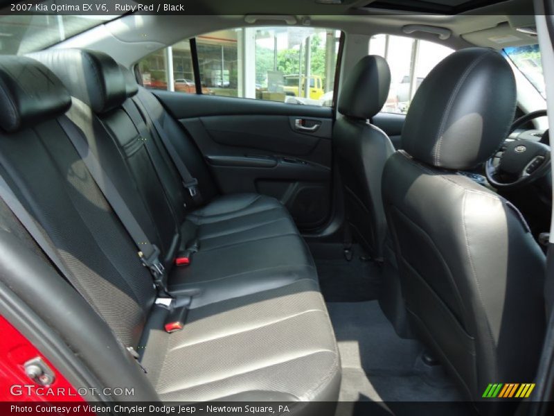 Ruby Red / Black 2007 Kia Optima EX V6