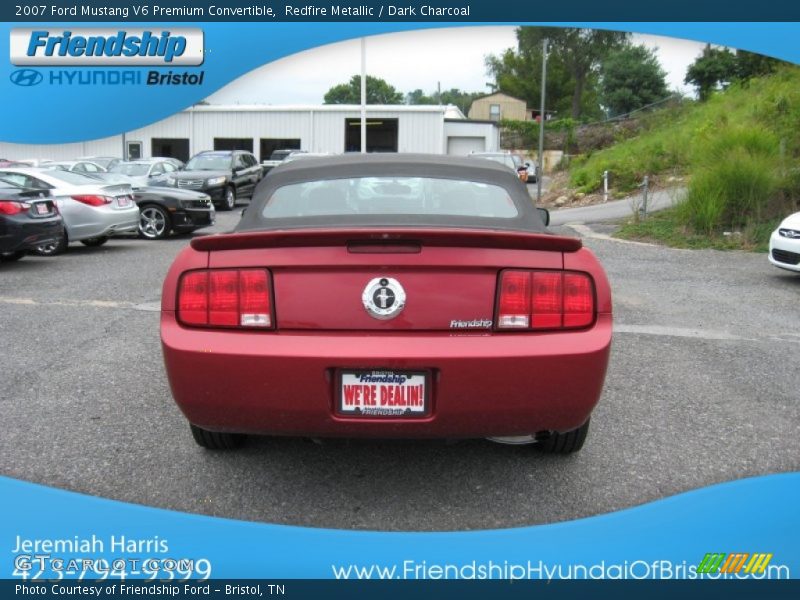 Redfire Metallic / Dark Charcoal 2007 Ford Mustang V6 Premium Convertible