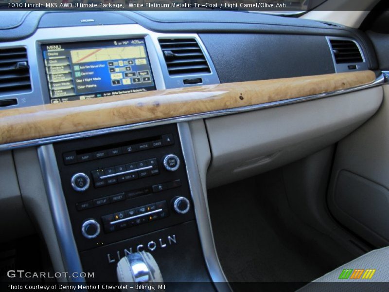White Platinum Metallic Tri-Coat / Light Camel/Olive Ash 2010 Lincoln MKS AWD Ultimate Package
