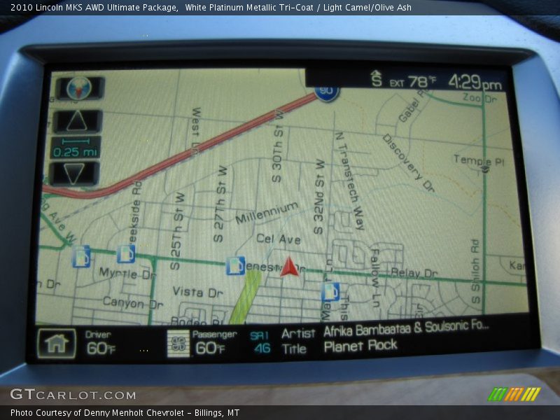 White Platinum Metallic Tri-Coat / Light Camel/Olive Ash 2010 Lincoln MKS AWD Ultimate Package