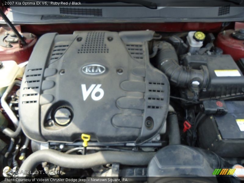 Ruby Red / Black 2007 Kia Optima EX V6