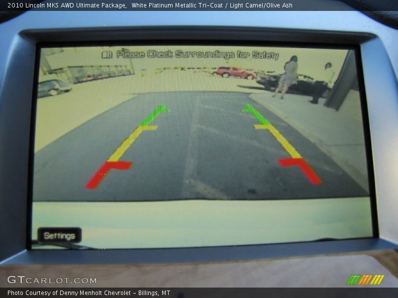 White Platinum Metallic Tri-Coat / Light Camel/Olive Ash 2010 Lincoln MKS AWD Ultimate Package