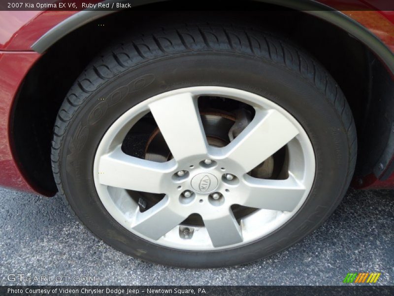 Ruby Red / Black 2007 Kia Optima EX V6
