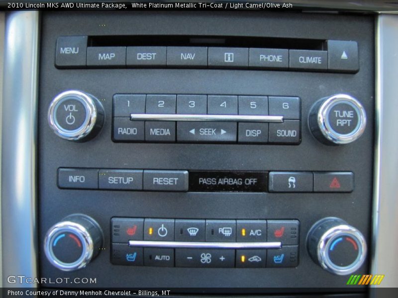 White Platinum Metallic Tri-Coat / Light Camel/Olive Ash 2010 Lincoln MKS AWD Ultimate Package