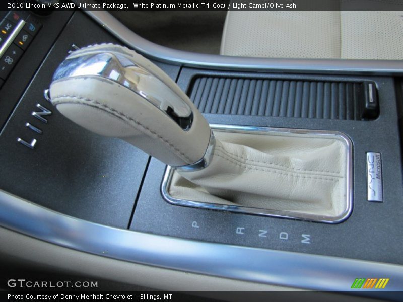White Platinum Metallic Tri-Coat / Light Camel/Olive Ash 2010 Lincoln MKS AWD Ultimate Package