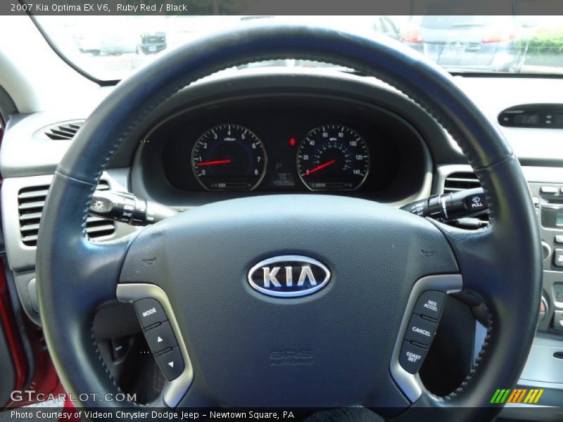 Ruby Red / Black 2007 Kia Optima EX V6