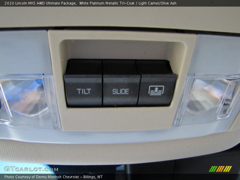 White Platinum Metallic Tri-Coat / Light Camel/Olive Ash 2010 Lincoln MKS AWD Ultimate Package