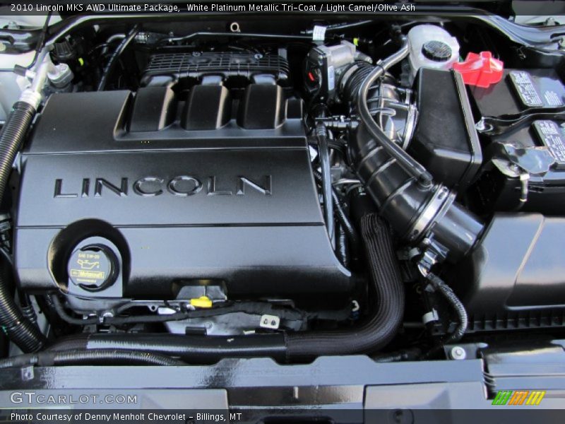 White Platinum Metallic Tri-Coat / Light Camel/Olive Ash 2010 Lincoln MKS AWD Ultimate Package