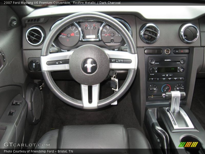 Redfire Metallic / Dark Charcoal 2007 Ford Mustang V6 Premium Convertible